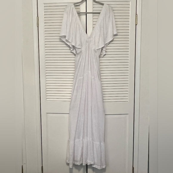 Free People White Beach La La Maxi Dress ✨ Boho Summer - Picture 3 of 5